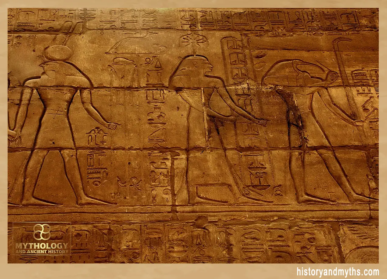 Relief from Luxor Temple depicting Seshat and Thoth