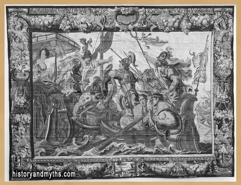 The Battle of Actium, from the tapestry series The Story of Antony and Cleopatra