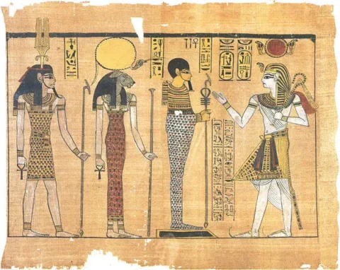 Ramses III and god Ptah from Memphis