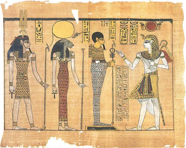 Ramses III and god Ptah from Memphis