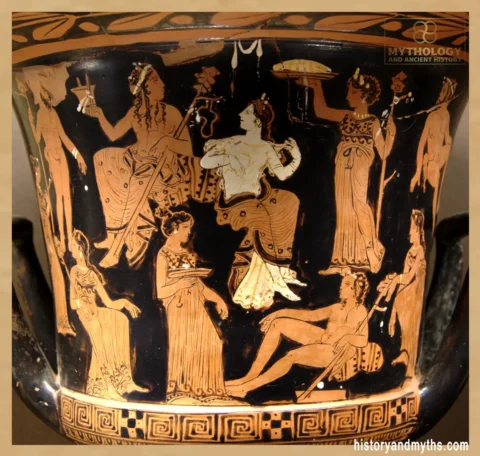 maenads-(nymph-like figures)-with-Dionysus