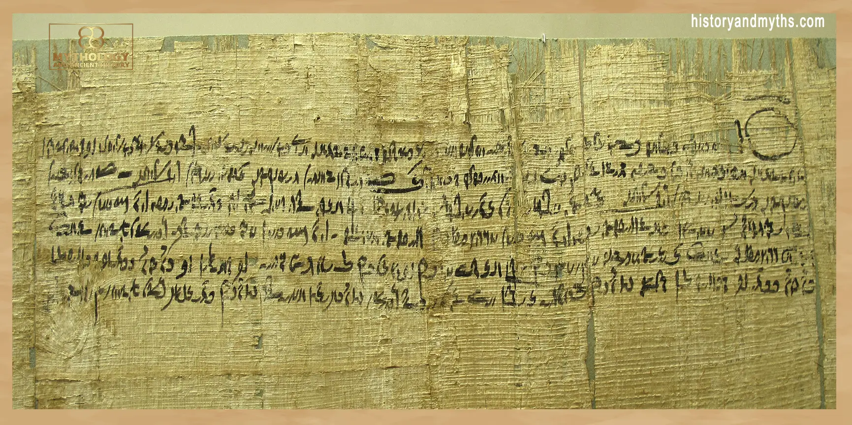 Demotic contract papyrus with witness signature (Ptolemaic period)