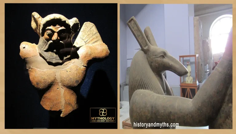 Set-in-Egyptian-coronation-relief-Typhon-statue-Greece