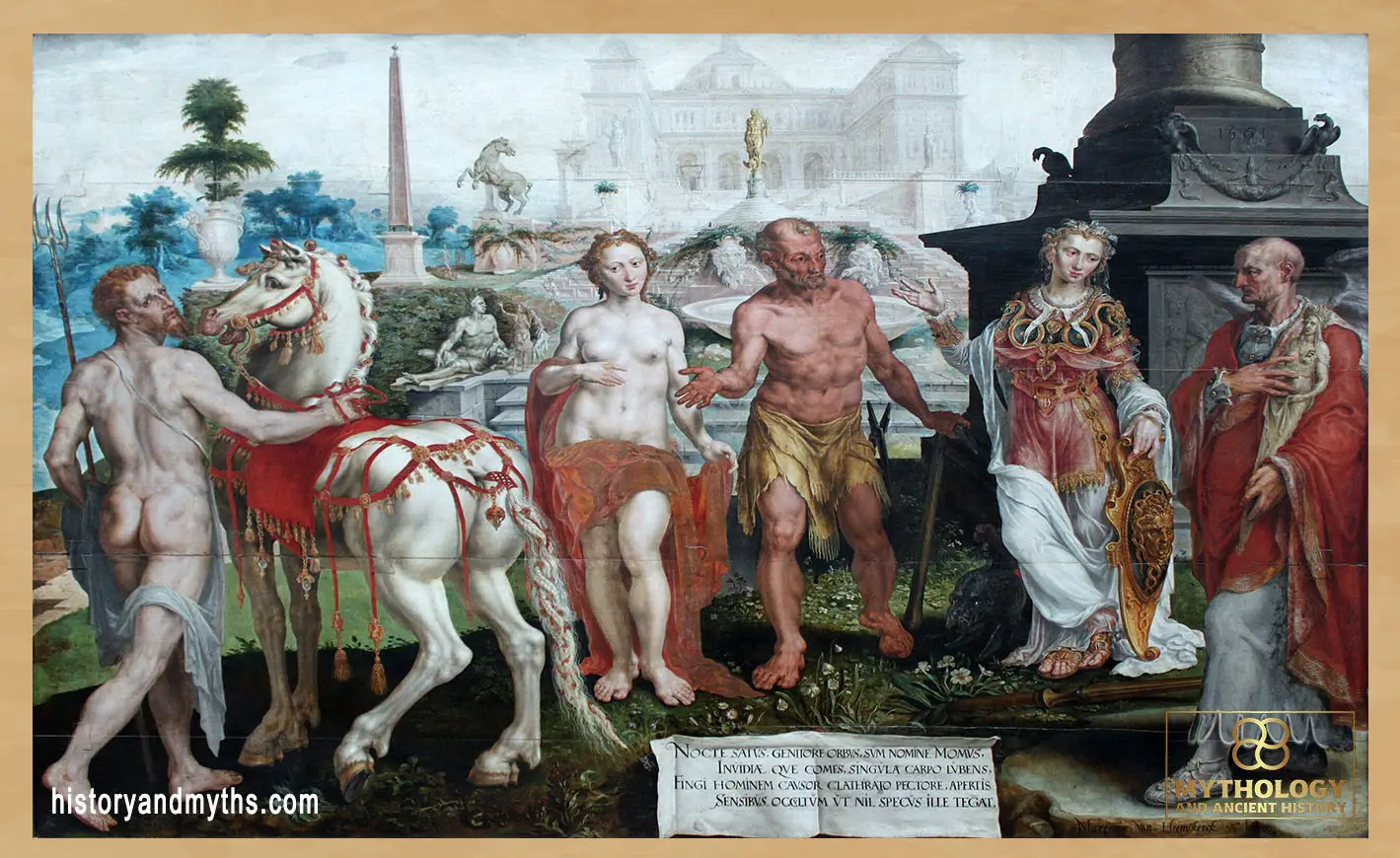 1561_v._Heemskerck_Momus_tadelt_die_Werke_der_Goetter