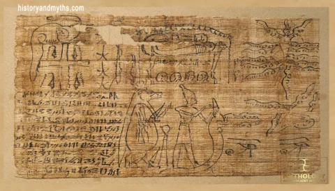 Talisman on papyrus used for protection and purification