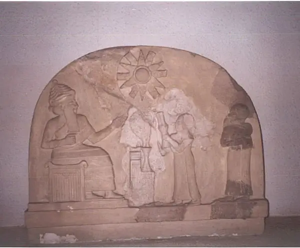 Anu on throne & Adapa