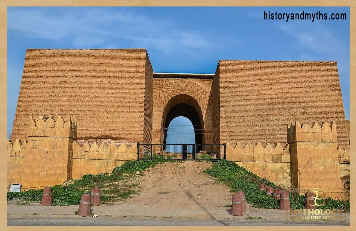 Mashki Gate of ancient Nineveh as part of the defensive city wall system
