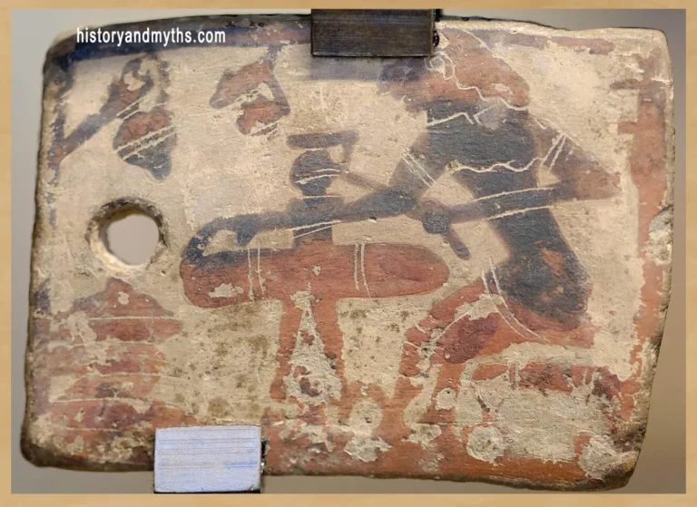 Workshop of a potter on a Corinthian black-figure pinax from Penteskouphia, ca. 625–600 BCE