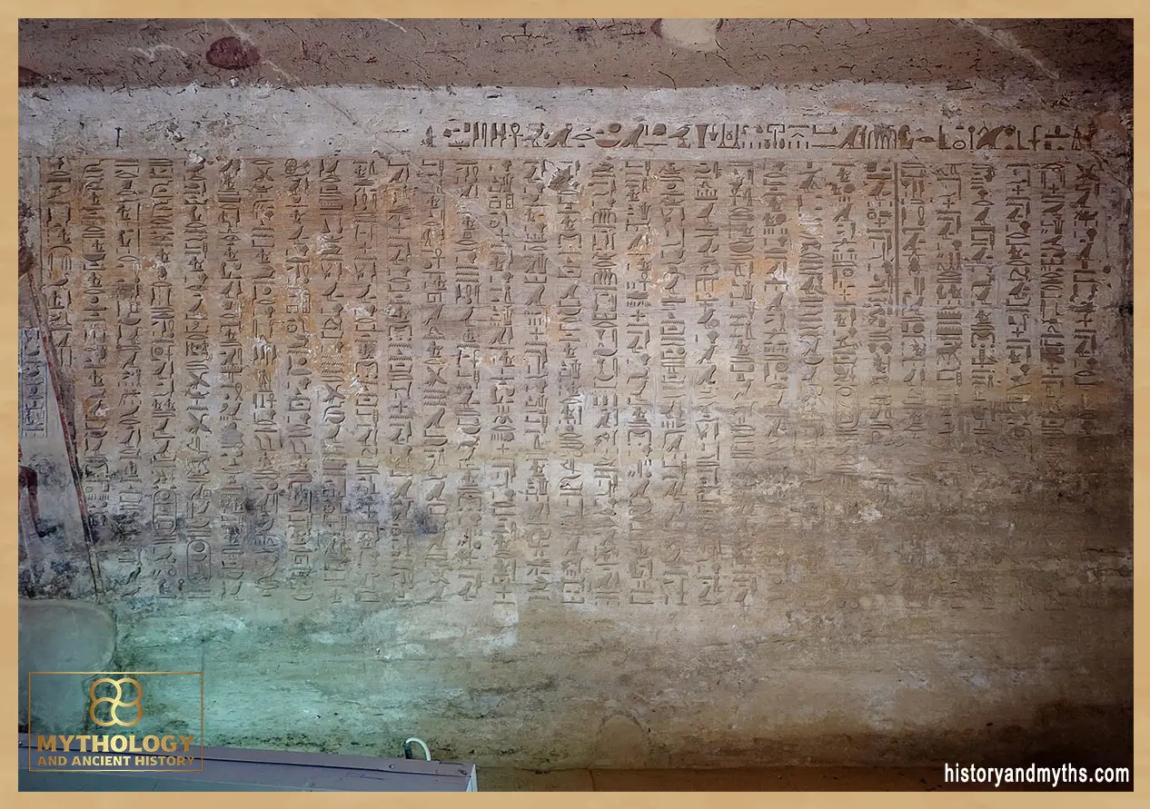 Ahmose son of Ebana’s tomb inscription at Elkab, preserving his autobiographical account of military service and rewards.