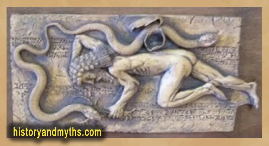 modern depiction of Gilgamesh & the serpent