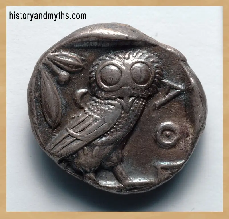Athenian tetradrachm coin with owl, 5th century BCE — Cleveland Museum of Art