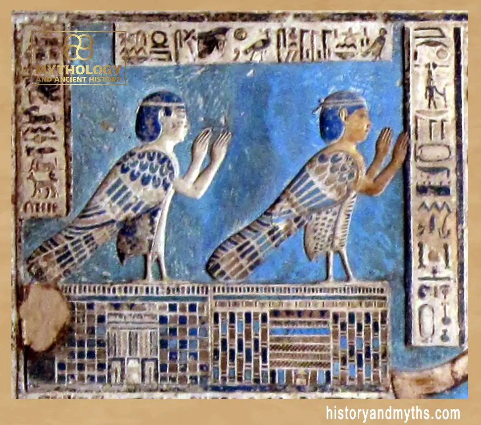 Human-headed bird representing the Ba — Temple of Dendera, Egypt