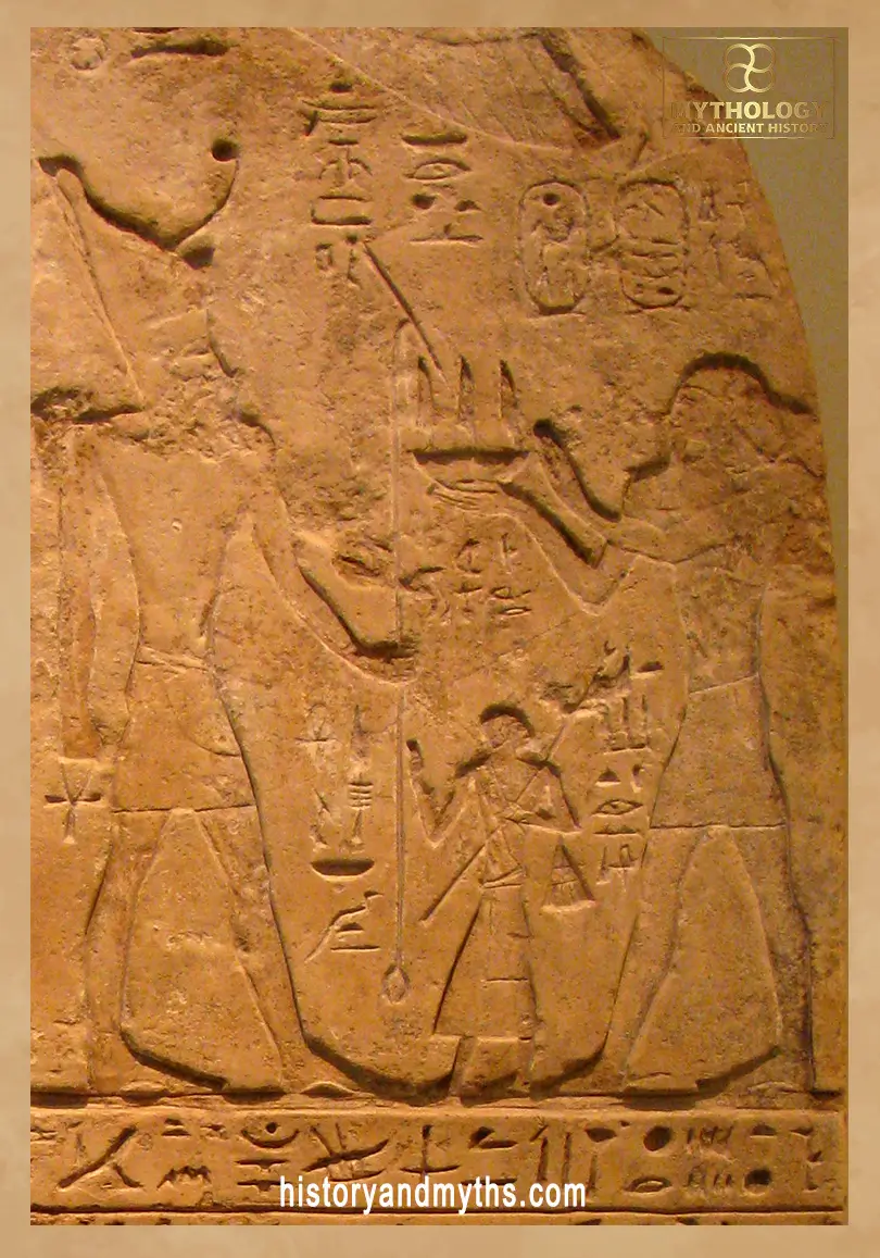 Stone donation stela of Pharaoh Tefnakht I from Sais dedicated to the goddess Neith