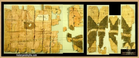 Turin Papyrus Map (c. 1150 BC), prepared for Ramesses IV’s quarrying expedition to Wadi Hammamat