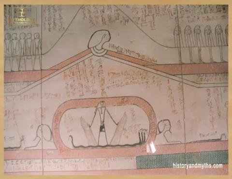 Wall scene from the Tomb of Thutmose III (KV34) in the Valley of the Kings