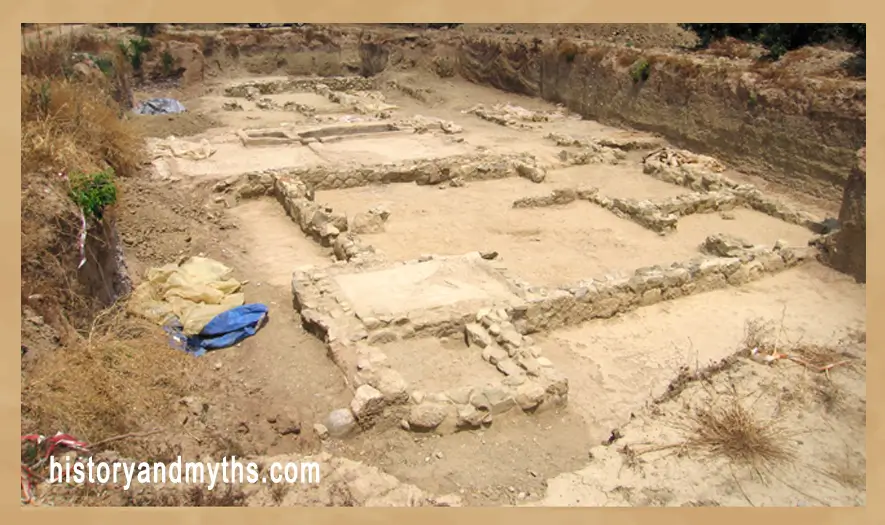 Archaeological remains at ancient Helike, Greece