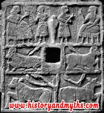 Ninlil and spouse Enlil, artifact discovered in Nippur, their patron city