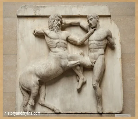 Parthenon sculptures (Elgin Marbles), marble frieze and mythological scenes from the Parthenon, Athens