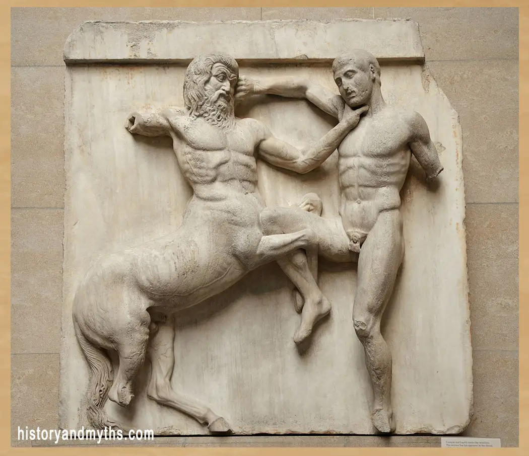 Parthenon sculptures (Elgin Marbles), marble frieze and mythological scenes from the Parthenon, Athens