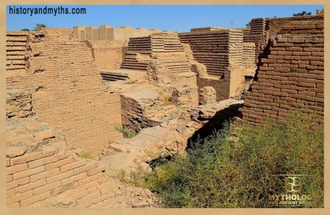 Ruins of the ancient city of Babylon in Mesopotamia, Iraq