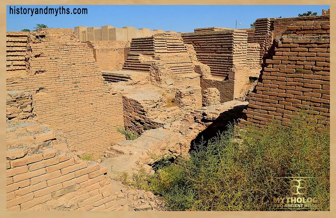Ruins of the ancient city of Babylon in Mesopotamia, Iraq