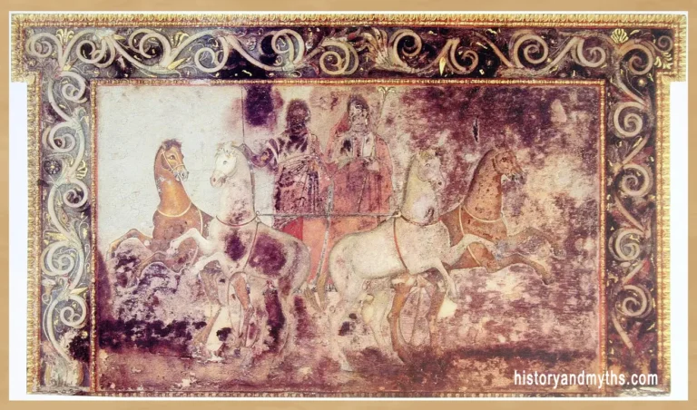 Hades and Persephone, fresco from the Tomb of Eurydice, Vergina, ca. 340 BCE