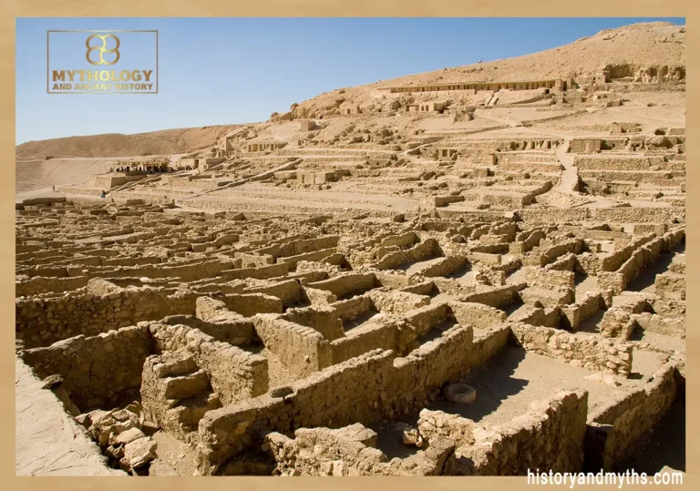 Ruins of the workers’ village at Deir el-Medina, Thebes