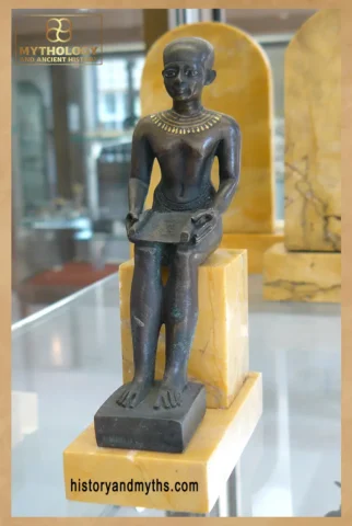 Bronze statuette of Imhotep with gold inlay (c. 5th–1st century BC)