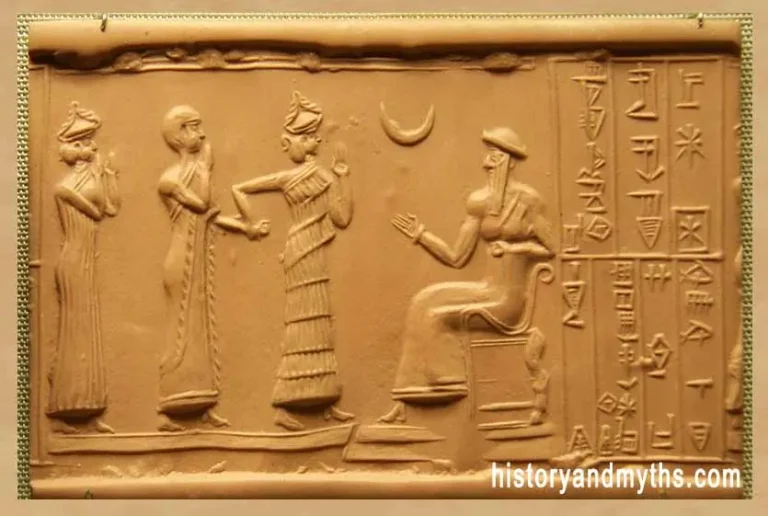 The Sumerian King Ur-Nammu (seated), creator of the Code of Ur-Nammu