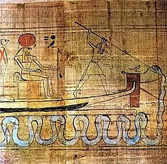 Set spearing the snake Apep