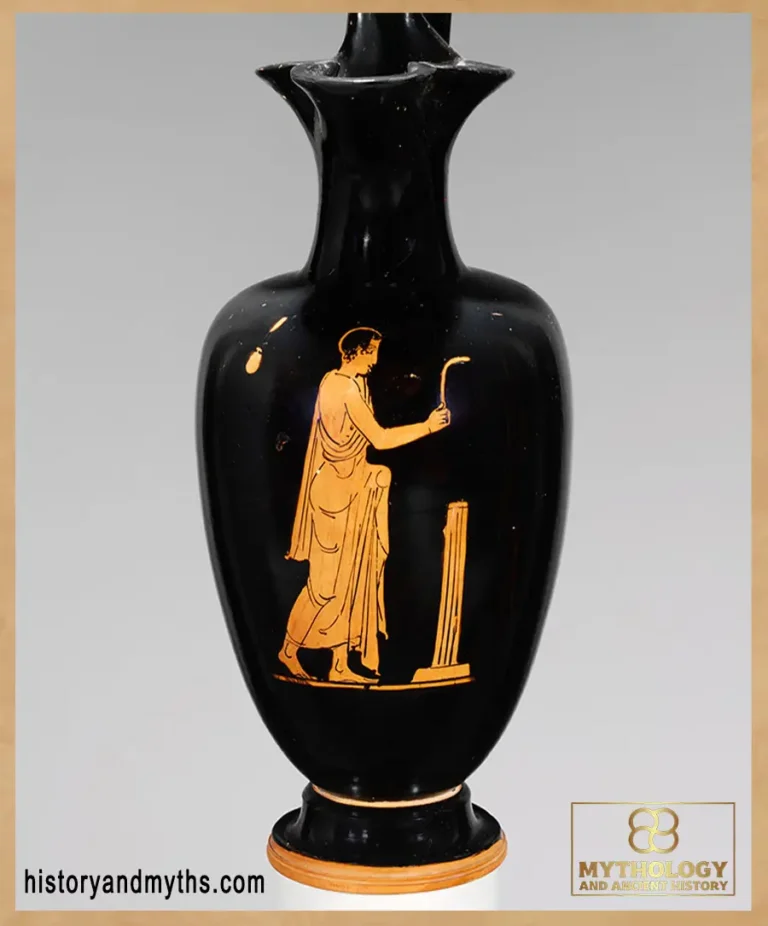 Athlete with strigil, Attic red-figure oinochoe, ca. 430 BCE