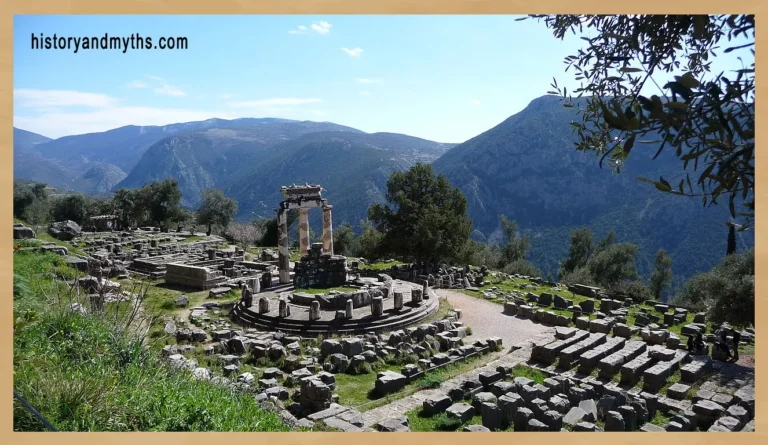 Panoramic view of Delphi, Greece