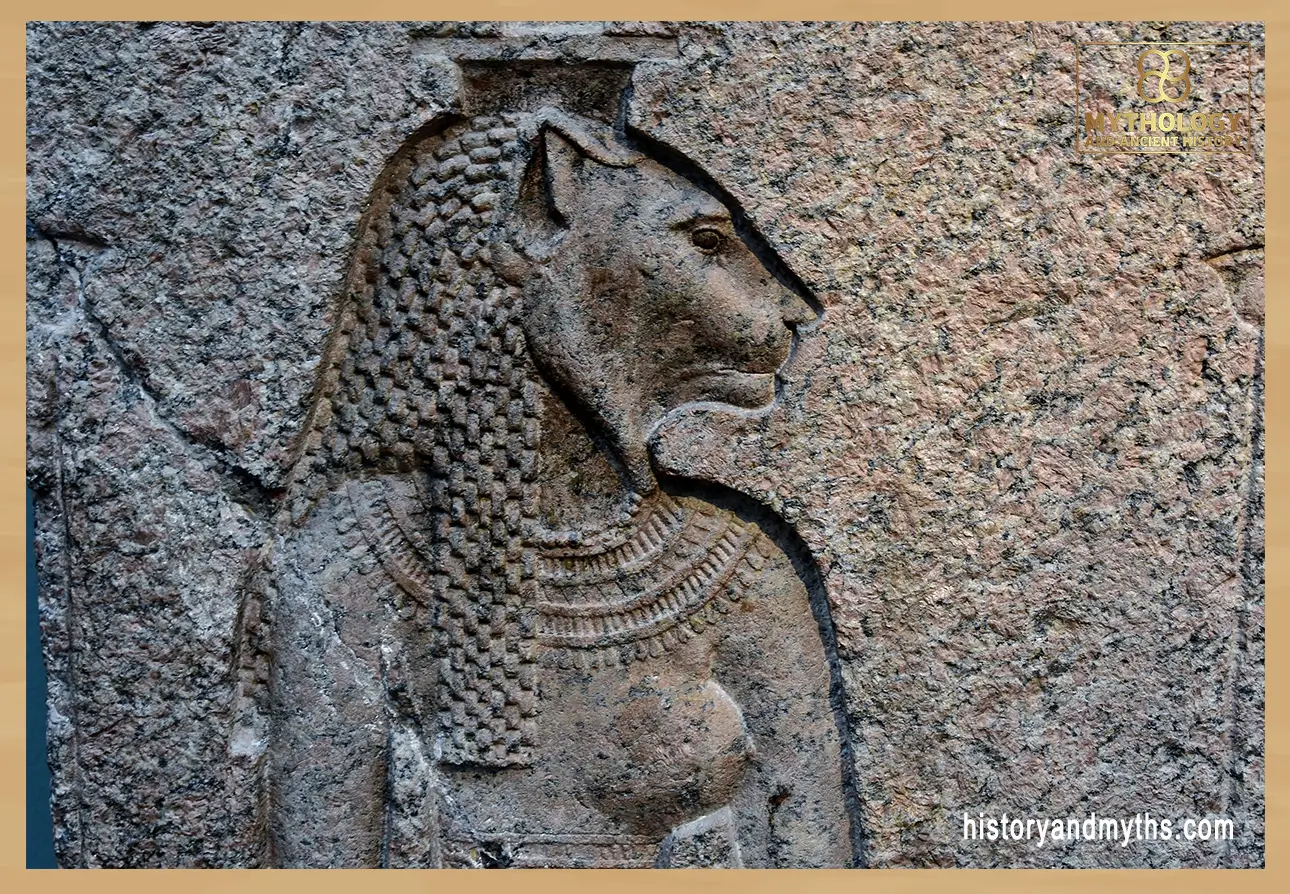 Statue of the lioness goddess Menhit