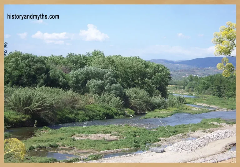 The Eurotas River valley near Sparta, Greece