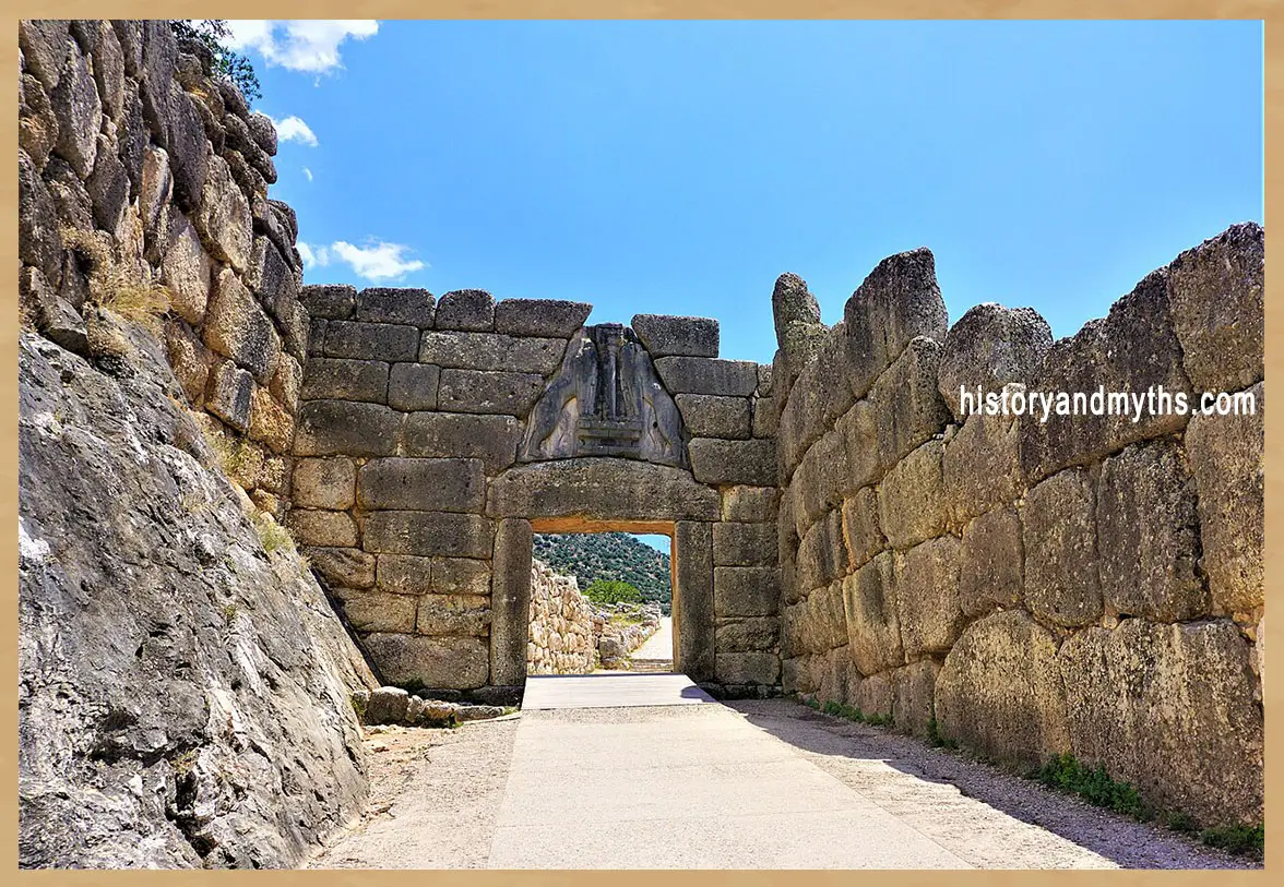 The Lion Gate at Mycenae, Greece
