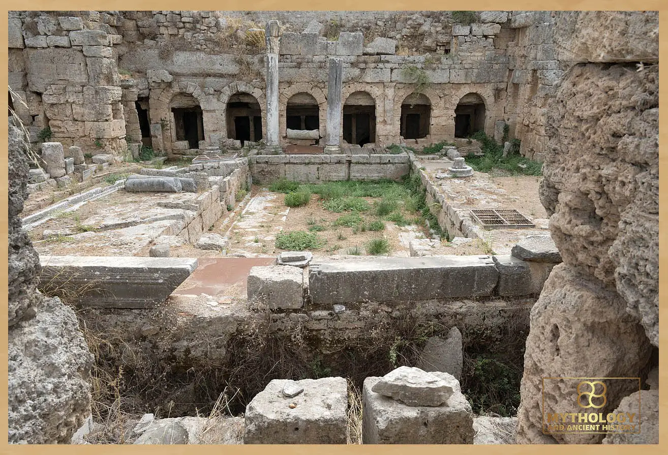 The ancient Fountain of Peirene in Corinth, one of the best-known public water sources in the Greek world
