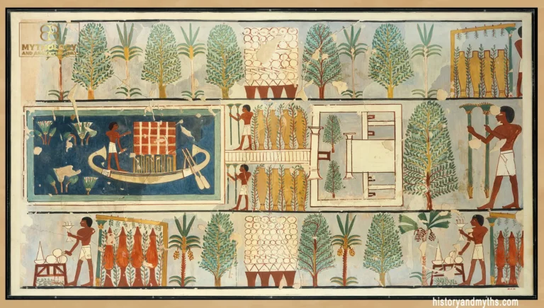 “Funeral Ritual in a Garden” (facsimile of the tomb of Minnakht, TT 87)