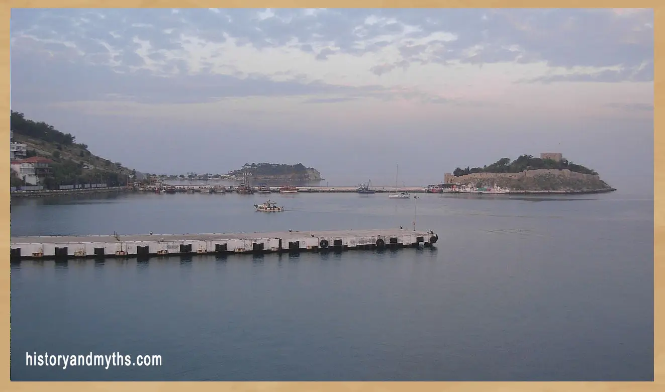 Entrance to the harbor of Piraeus, Greece