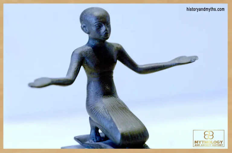 Bronze figurine of a man praying (Louvre E3188, c. 1186–664 BC)