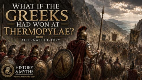 Alternate history illustration of the Greek alliance holding Thermopylae against the Persian army