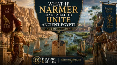 Alternate history illustration of Upper and Lower Egypt remaining divided after Narmer fails to unite Ancient Egypt