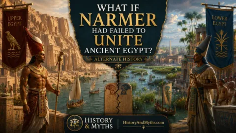 Alternate history illustration of Upper and Lower Egypt remaining divided after Narmer fails to unite Ancient Egypt