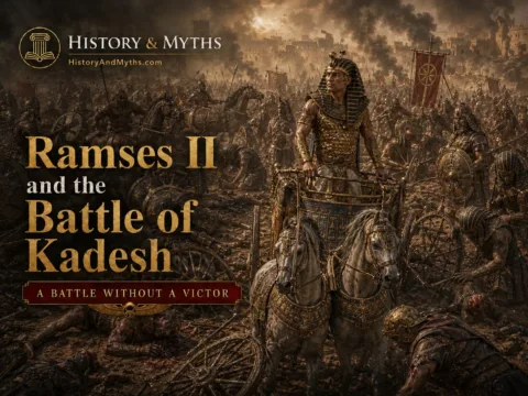 Ramses II at the Battle of Kadesh in an inconclusive Egyptian-Hittite battle