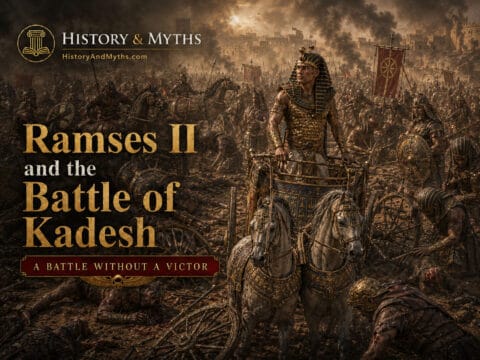 Ramses II at the Battle of Kadesh in an inconclusive Egyptian-Hittite battle