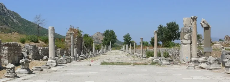 Street scene at the archaeological site of Ephesus