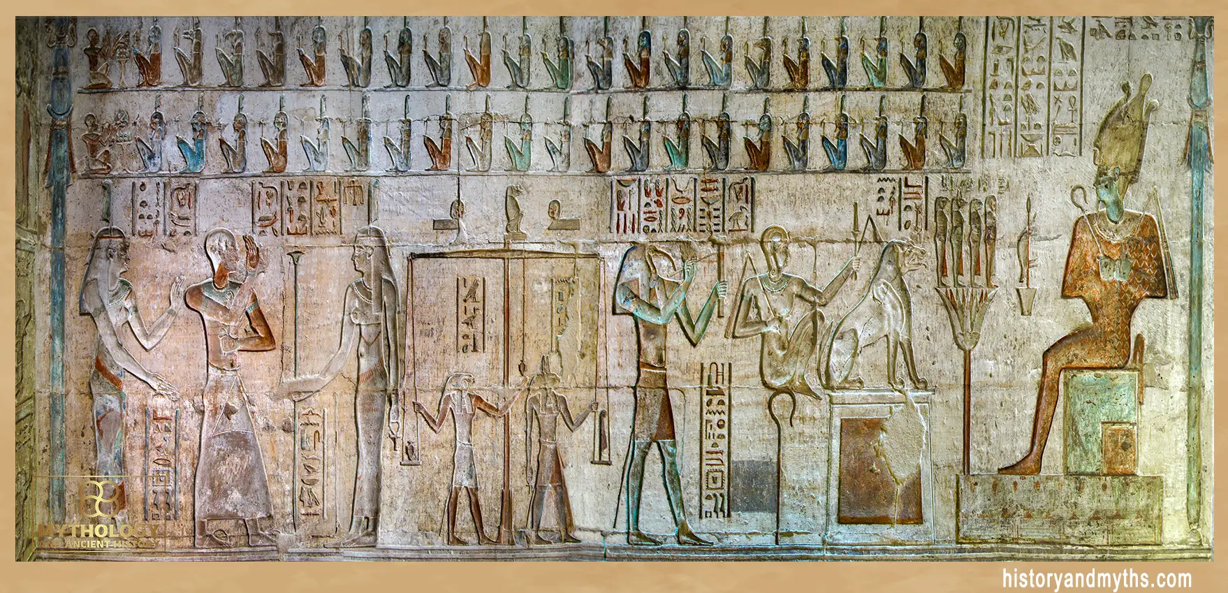 Judgement of Osiris with Ammit in the Temple of Hathor at Deir el-Medina