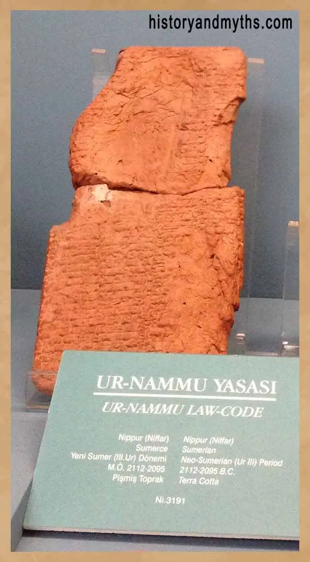 Code of Ur-Nammu stele, Istanbul Archaeology Museums