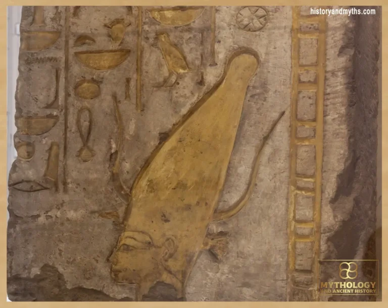 Limestone bas-relief depicting the goddess Satis