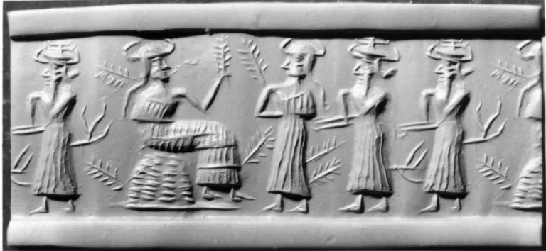 Enlil-with-the-plow-Haia-Nisaba-Ninlil