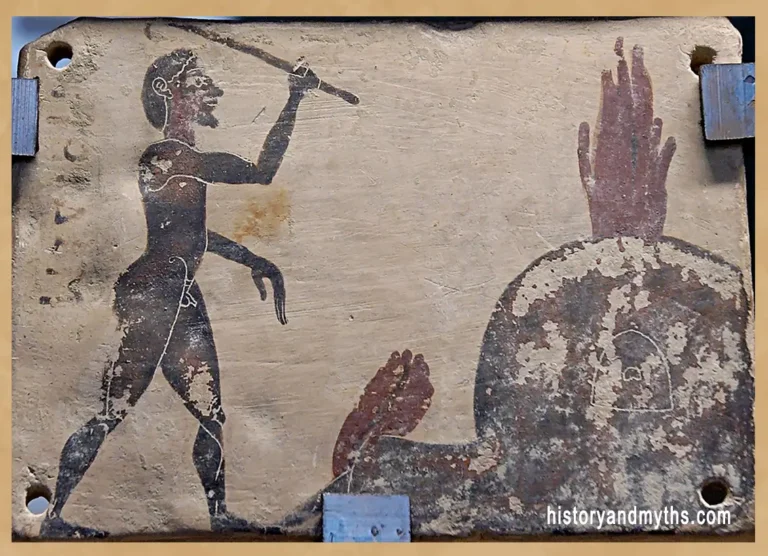 Potter’s workshop scene, Penteskouphia plaque (ca. 575–550 BC)